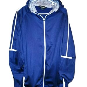 Men's Holloway Blue Gray Zippered Hooded Pockets Jacket Coat Size XL